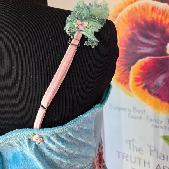 Ethereal Aqua and Lavender Vintage Style Blouse Mermaidcore - Picture 6 of 7